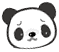 心配するパンダ